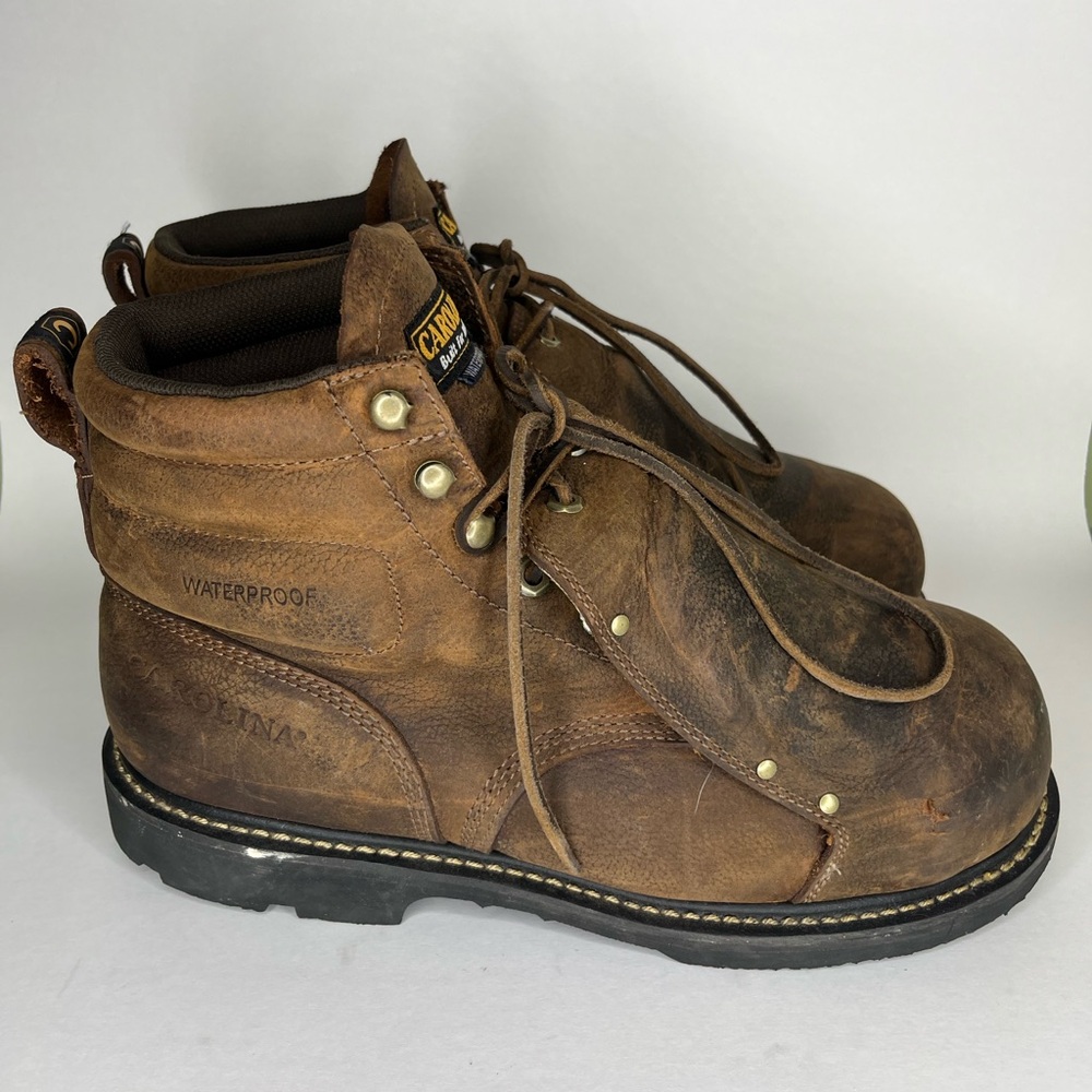 Carolina Steel Toe Metguard Harness Waterproof 6" Work Boots Men's 12D Brown